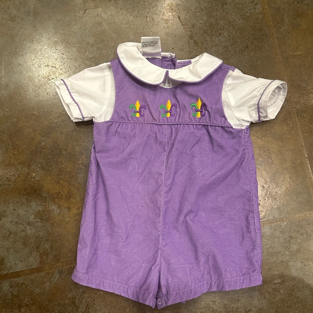 Purple Kids Costume with Embroidered Accents
